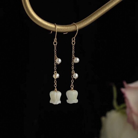 Jewelry - Long Tassel Imitation Pearl Earrings